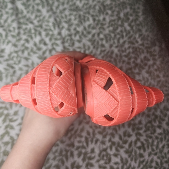 Melissa + Jason Wu bright coral ballet flats - Picture 6 of 8